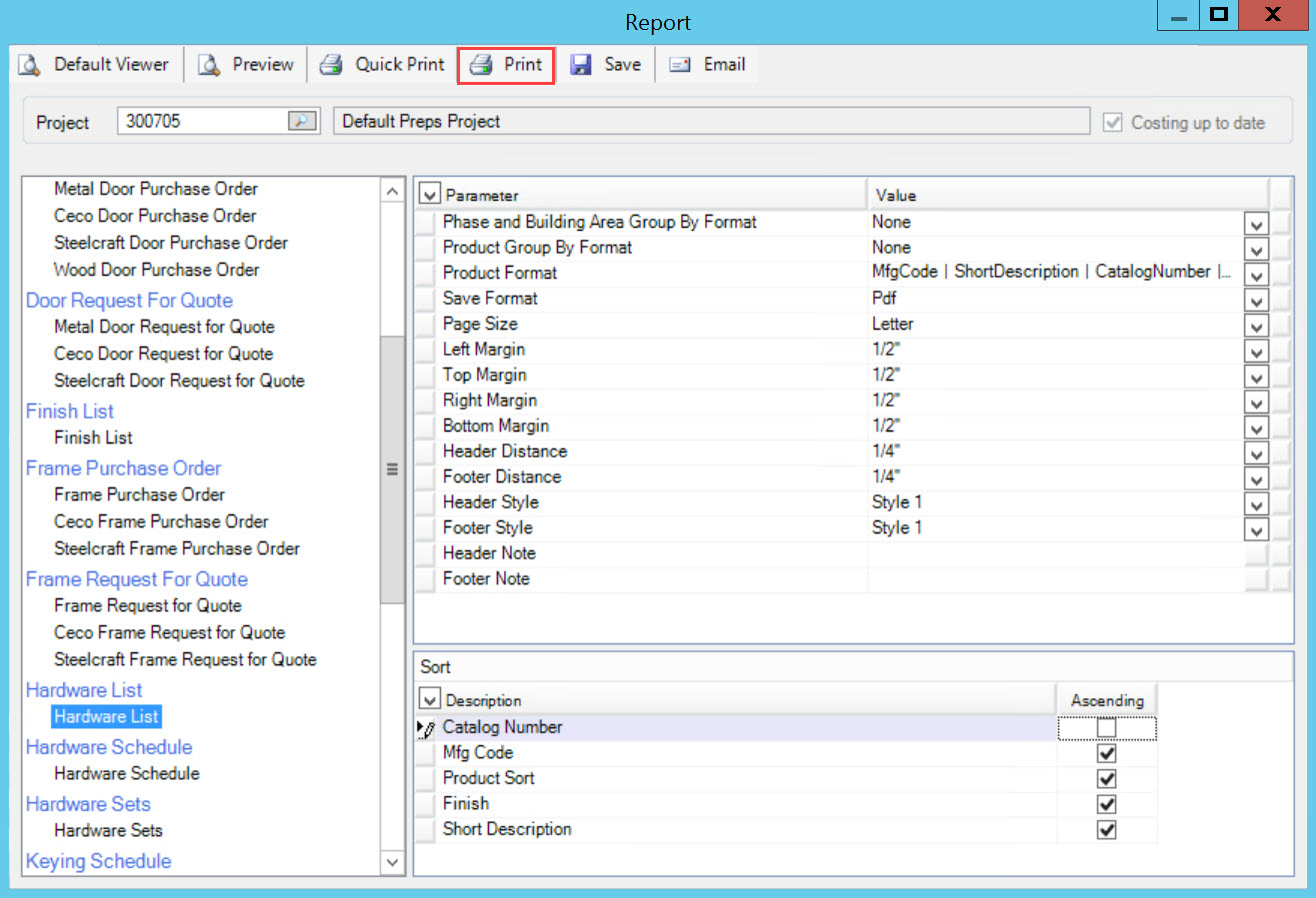 Reports window; shows the location of the Export methods.