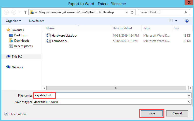 windows file explorer export list